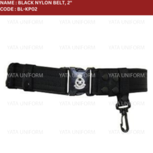 Black Nylon Belt, 2"