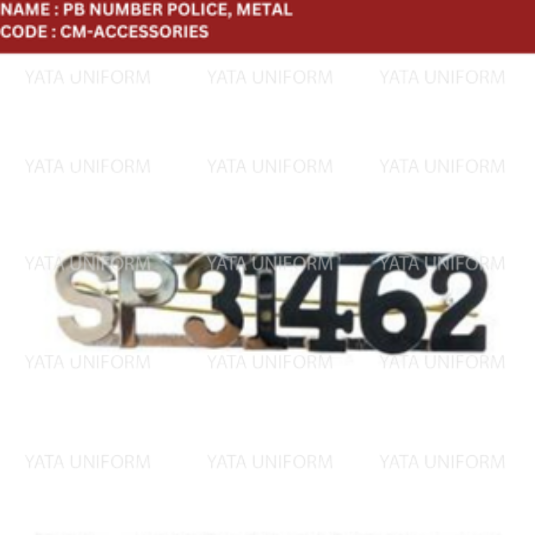 PB Number Police Metal