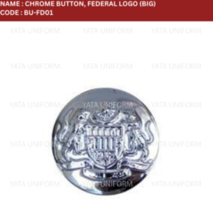 CHROME BUTTON, FEDERAL LOGO (BIG)