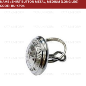 SHIRT BUTTON METAL, MEDIUM (LONG LEG)