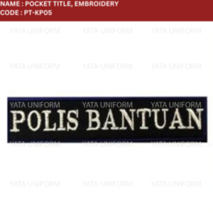 Pocket Title, Embroidery