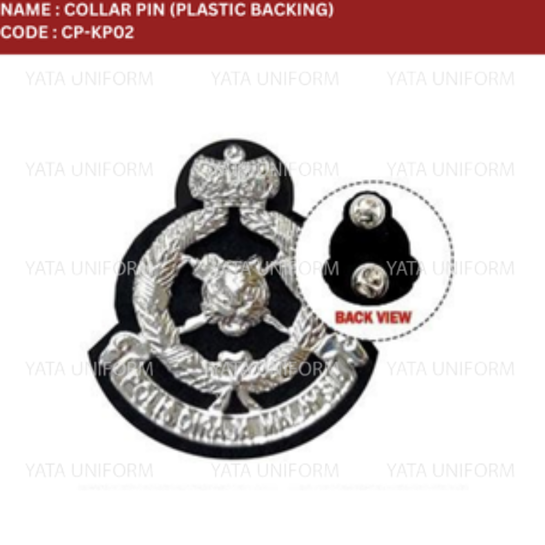 Collar Badge (Plastic Backing)