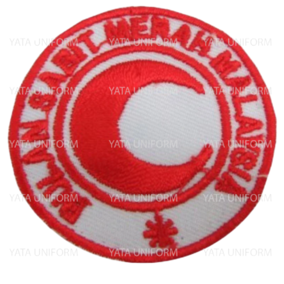 PERSATUAN BULAN SABIT MERAH EMBROIDERY BADGE